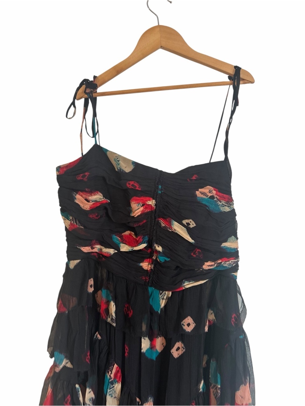 Ulla Johnson Aveline Tiered Ruffled Printed Silk-Crepon Gown - Picture 5 of 10